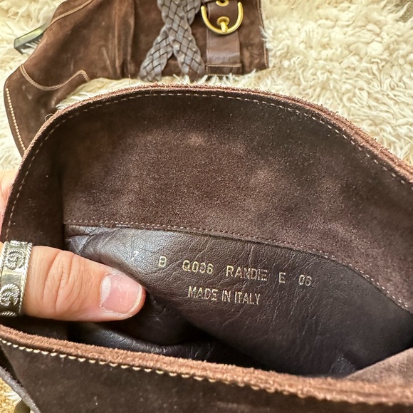 Brown Suede Coach Boots - Picture 6 of 6